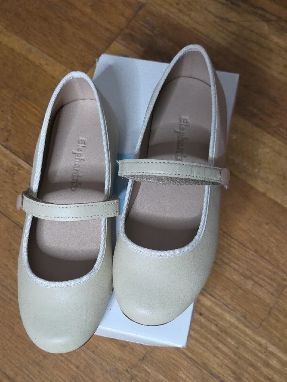 Elephantito | Girls Cream Mary Jane Shoes with Strap